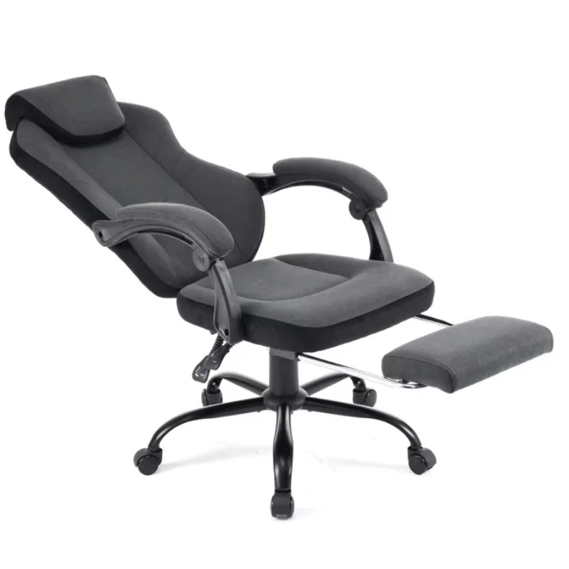 Grey Reclining Good Racing Comfortable Foam Swivel Gaming Chair - view 3