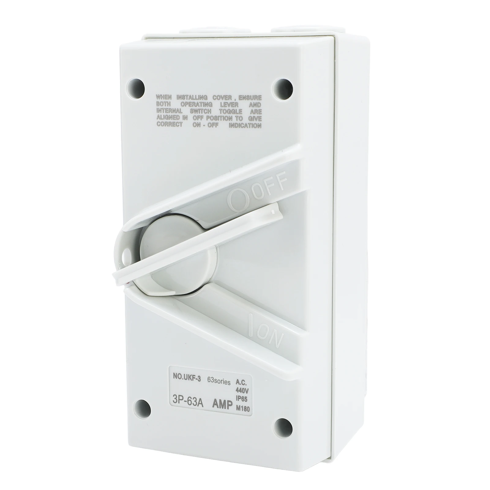 Enclosed Motor Disconnect Switch AC440V 63A 3 Pole IP65 Water Proof Enclosed Motor Circuit Breaker