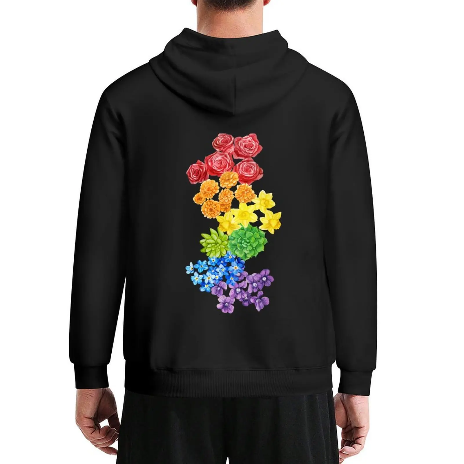 

Floral - Gay Pride Hoodie men's clothes men's sweat-shirt anime clothing hooded shirt designer hoodies