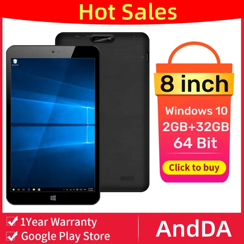 도매 8인치 윈도우 10 태블릿 PC 64비트 Z8300 쿼드 코어 2GB 램 32GB 롬 1280*800 IPS 듀얼 카메라 WIFI 썸네일 7