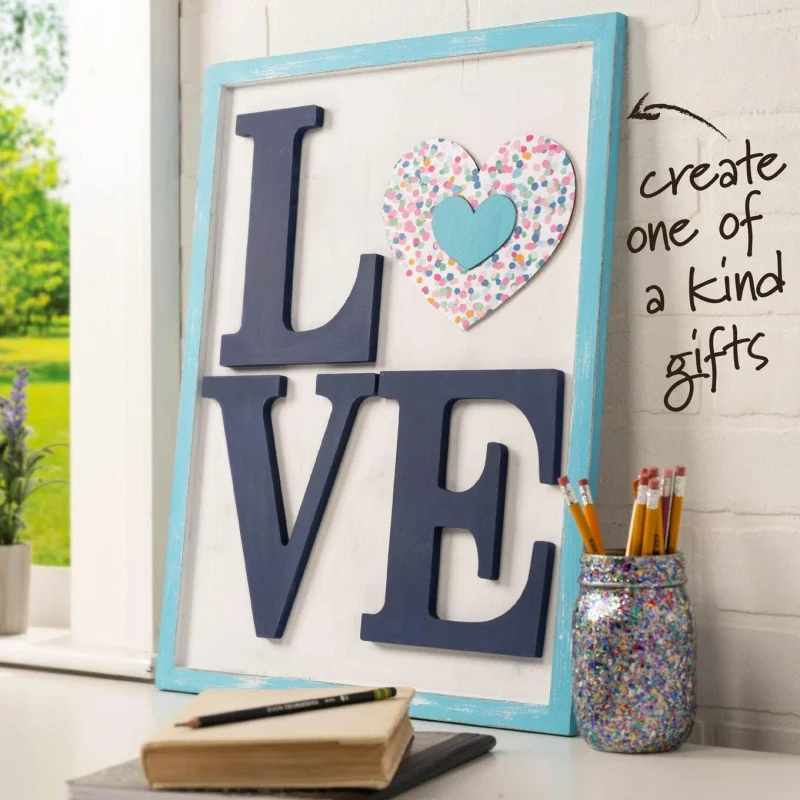 Carta inacabada de madeira, 8 projetos de artes e ofícios de superfície de madeira, 63593, 8 polegadas