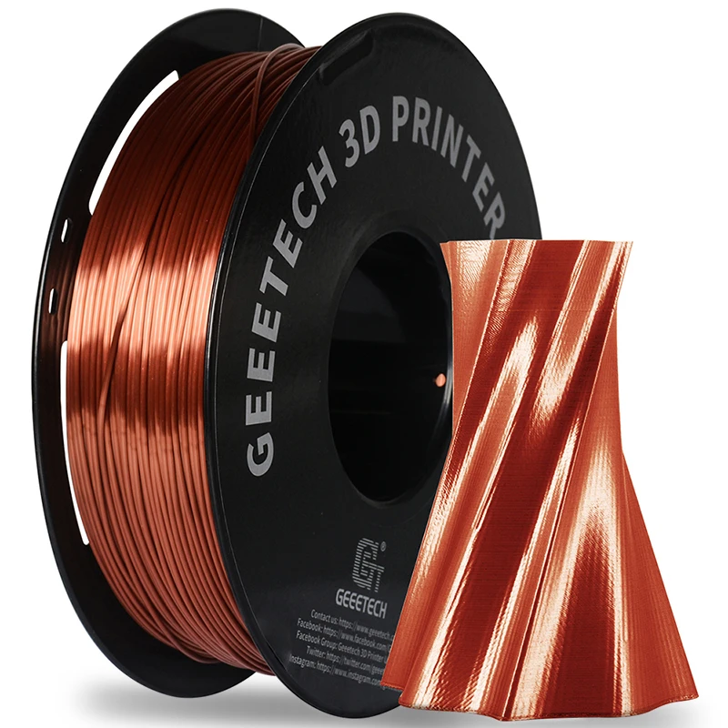 Geeetech 3D-printerfilament Pure PLA PETG Plastic 1,75 mm, 1 kg (2,2 LBS), knoopvrij, 3D-printmaterialen, vacuümverpakking