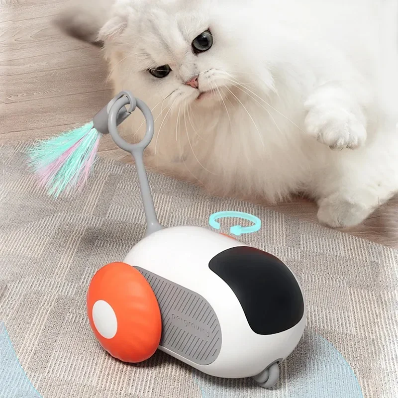 

Intelligent Cat Toys Remote Control Sports Car Electric Entertainment Fun Pet Mice Interactive Feathers Cat Sticks Kitten Toy