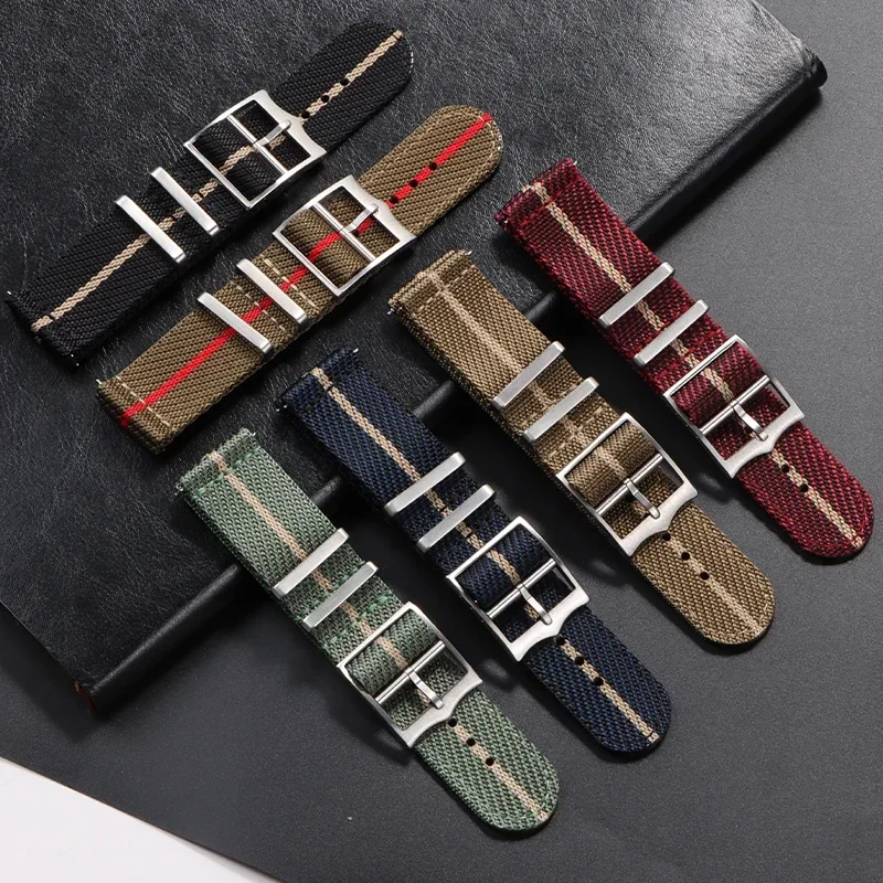 20 mm 22 mm Schnellverschluss-Nylon-Militärarmband für Tudor-Männer und Damen, gewebtes Canvas-Stoff-Uhrenarmband für Omega für Swatch-Armband