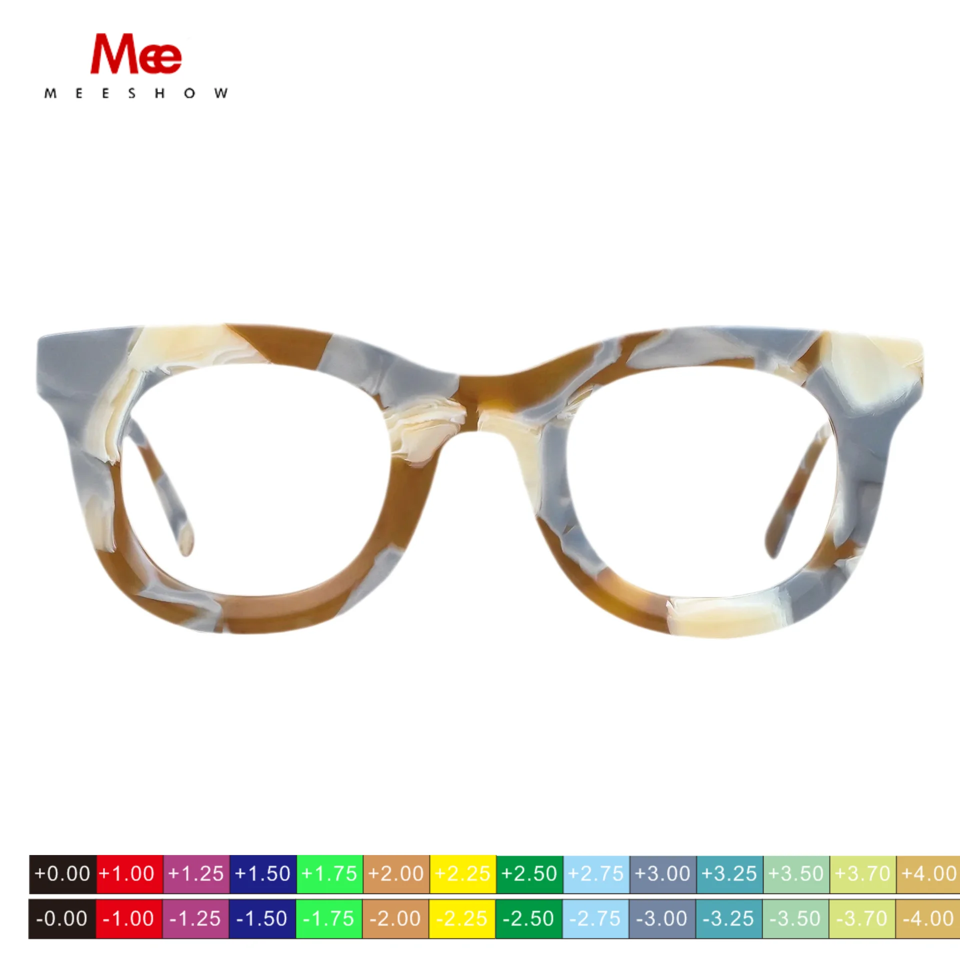 Meeshow High Quality reading glasses Handmade Acetate Women Men's eyeglasses Europe fashion Presbyopia Myopia Prescription frame
