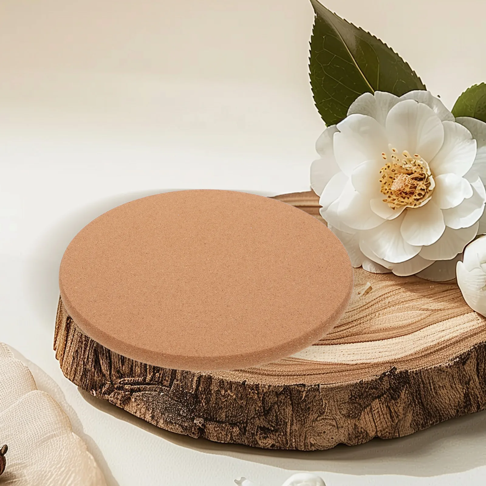 

2pcs Round Cork Coasters Heat Resistant Non Slip Mats for Table Dishes Pots Easy Clean Kitchen Dining Room Decor