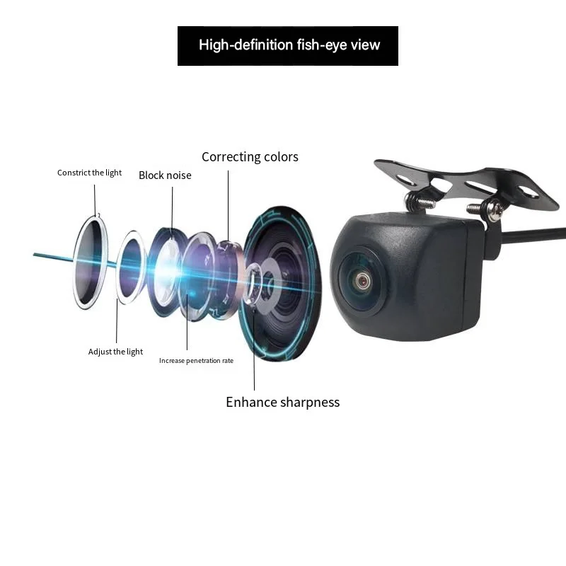 AHD/CCD Car Rear View Camera 12V Night Vision Backup Parking Reverse Camera Waterproof HD Color Image Video Vehicle Camera