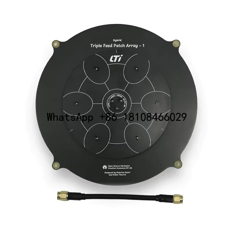 

5.8GHz 150mm Triple Feed Patch Array 14dBi Gain SMA RP-SMA Male Port Image Transmitter Flat Panel Antenna FPV Racing Drone UAV