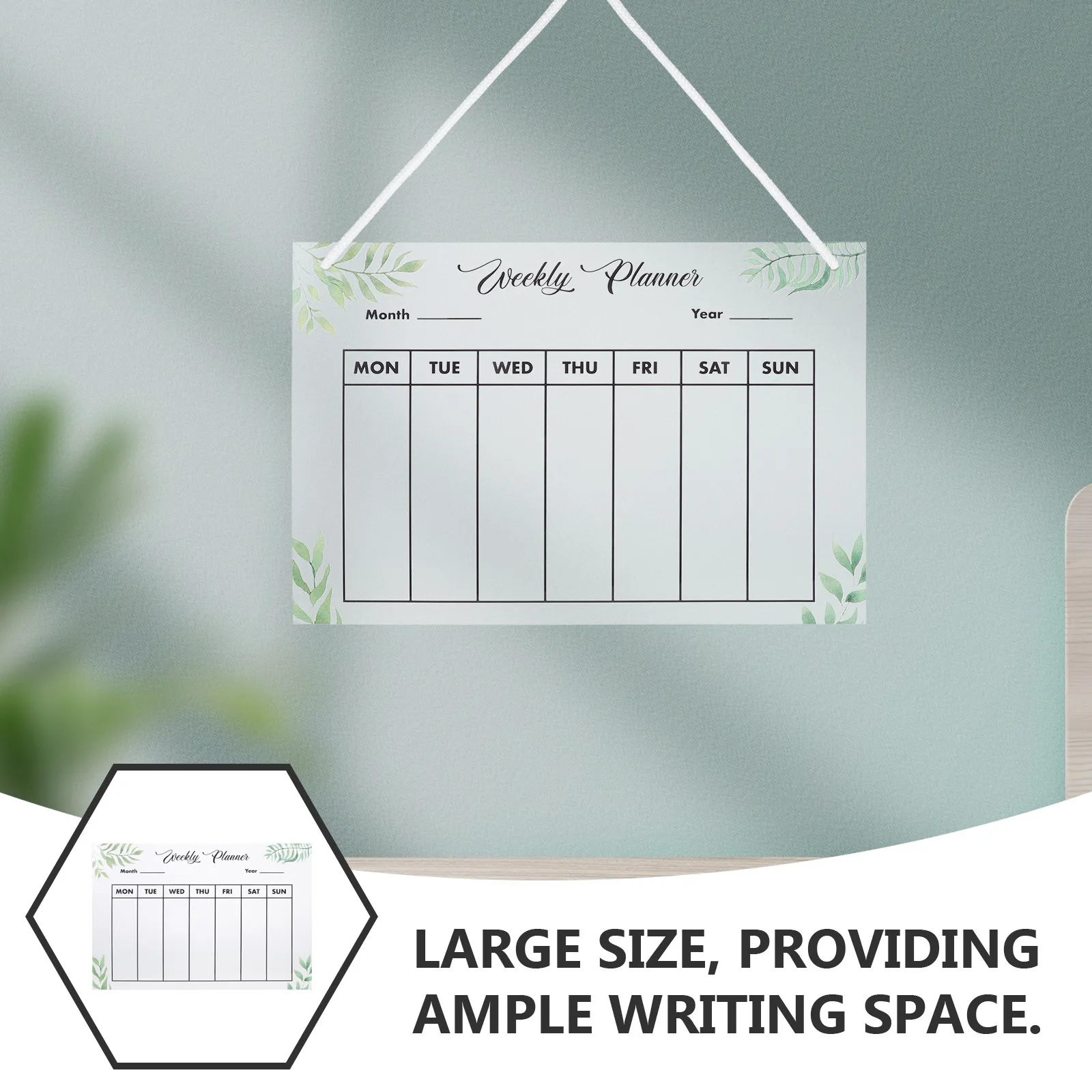 1Set Memo Writing Board Transparent Acrylic Erasable Desktop Note Board Office Supply Weekly Planner Office Supply