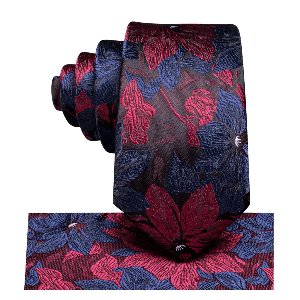 

Luxury Designer Navy Blue Floral Silk Tie For Children Handky Child Necktie 120CM Long 6CM Wide Fashion Party Dropship Hi-TieNew