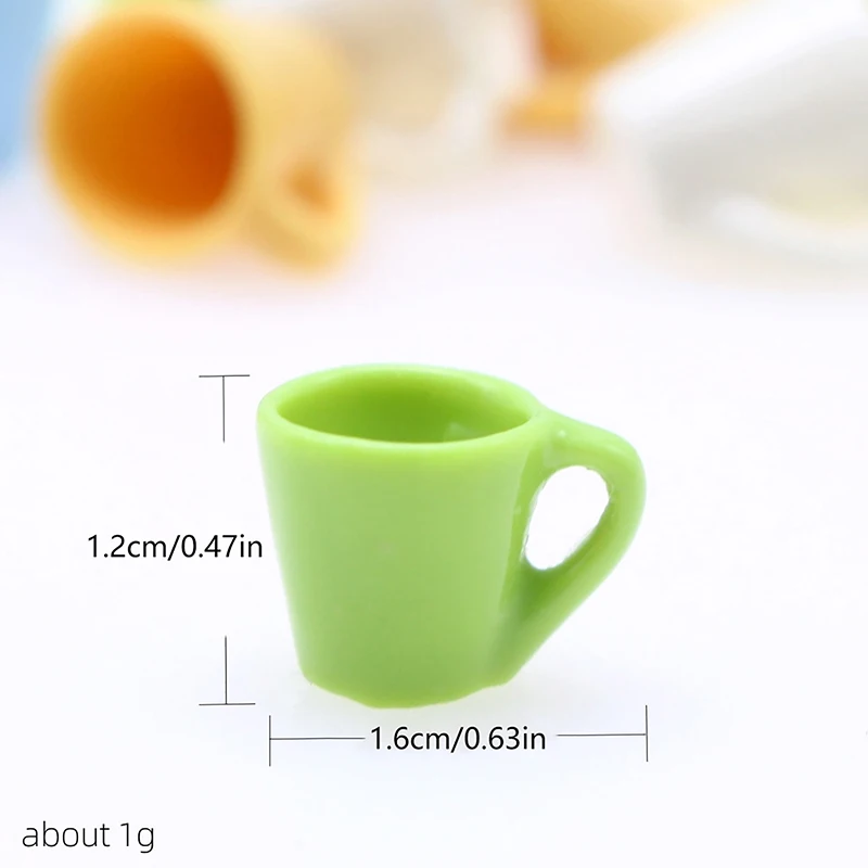 4/5pcs Dollhouse Miniature Candy Color Water Mug Drink Cup Model Kids Pretend Play Toy Doll House Decor Accessories