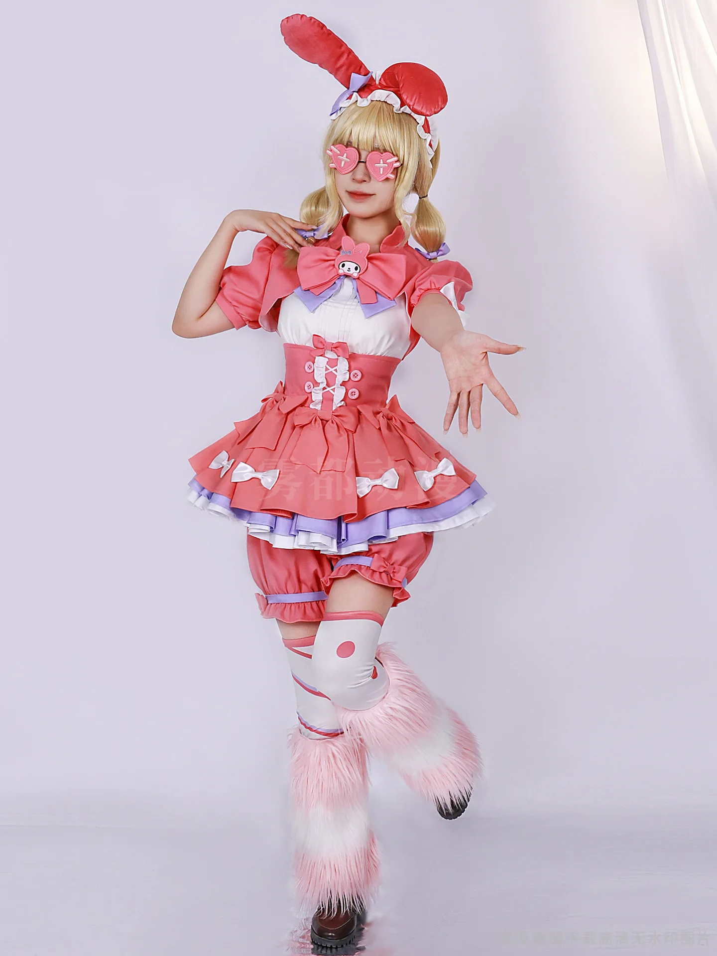 Costume de pom-pom girl pour cosplay, uniforme de fête, robe rose, carnaval, anime