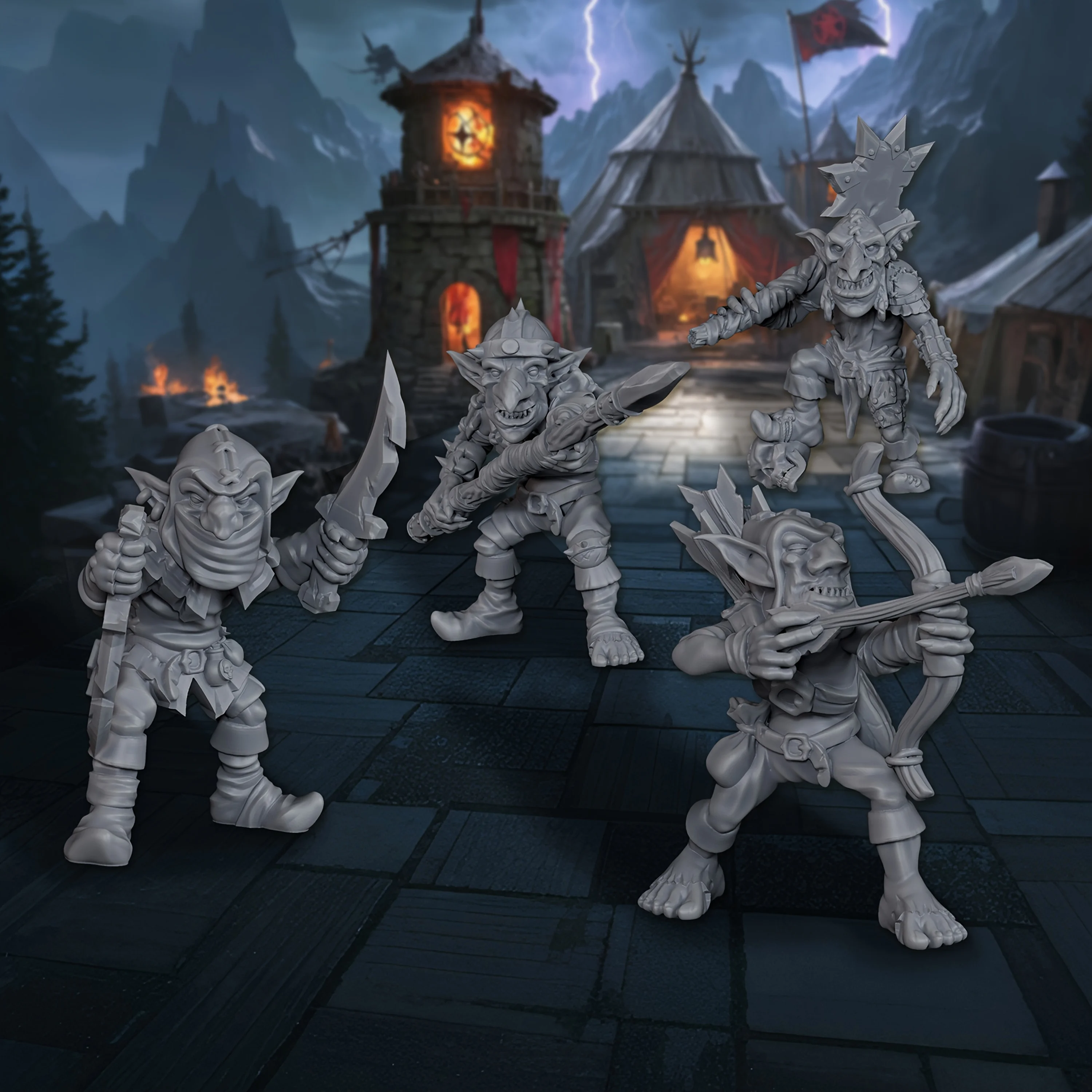 4-pecas-de-figuras-de-guerreiros-colecionaveis-​​do-fierce-goblin-squad-figuras-de-guerreiros-com-design-intrincado-otimas-adicoes-para-jogos-de-rpg-de-mesa-taticos