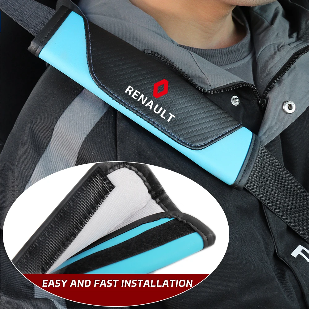 

1/2 шт. автомобильный ремень безопасности, хлопковые ремни безопасности, чехол на плечо, дышащая защита для Renault Espace 2 Koleos 1 Modus Kadjar Captur