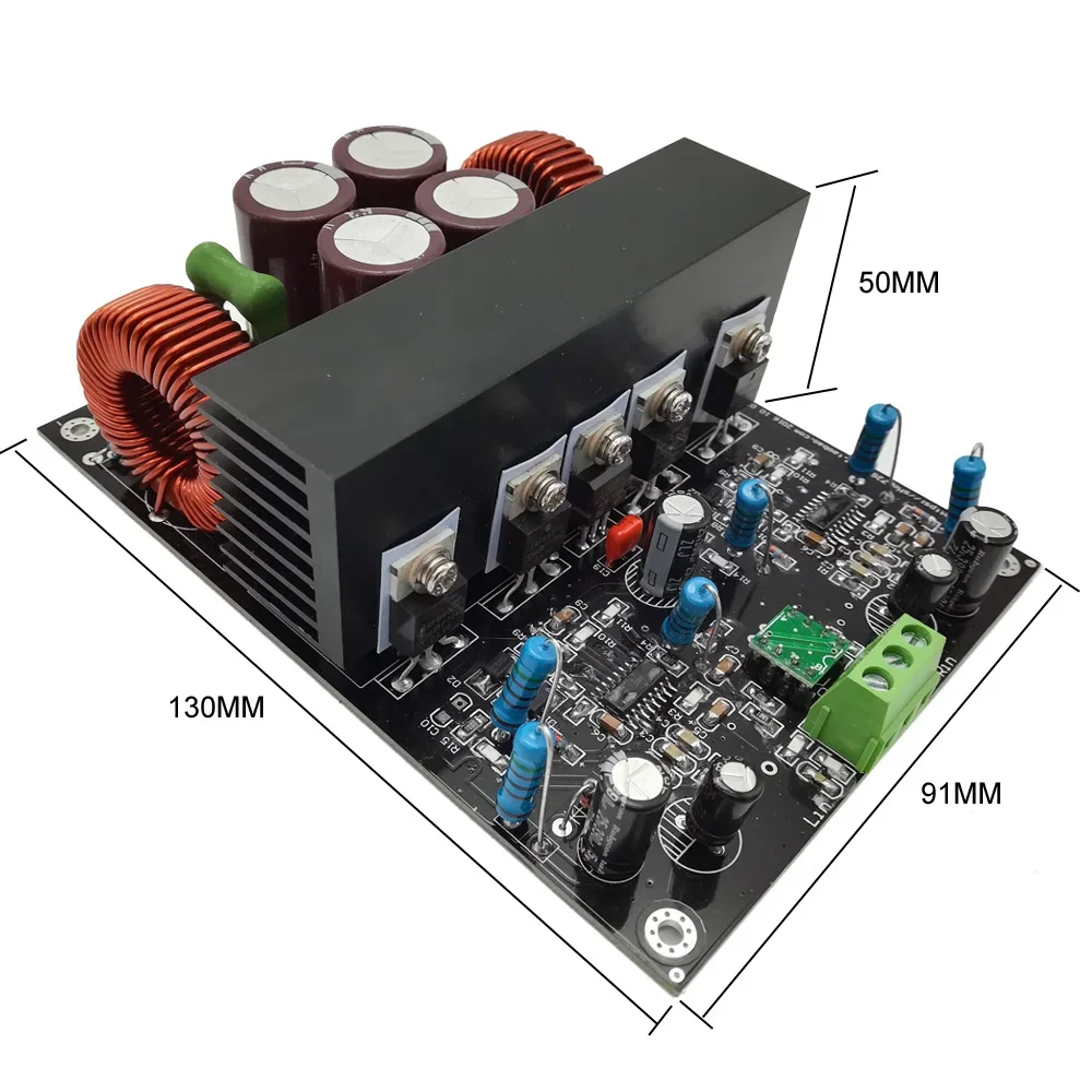 Class D HiFi IRS2092 Power audio amplifier 600W*2 4ohm + - 60V Stereo channel amplifier Assembled board