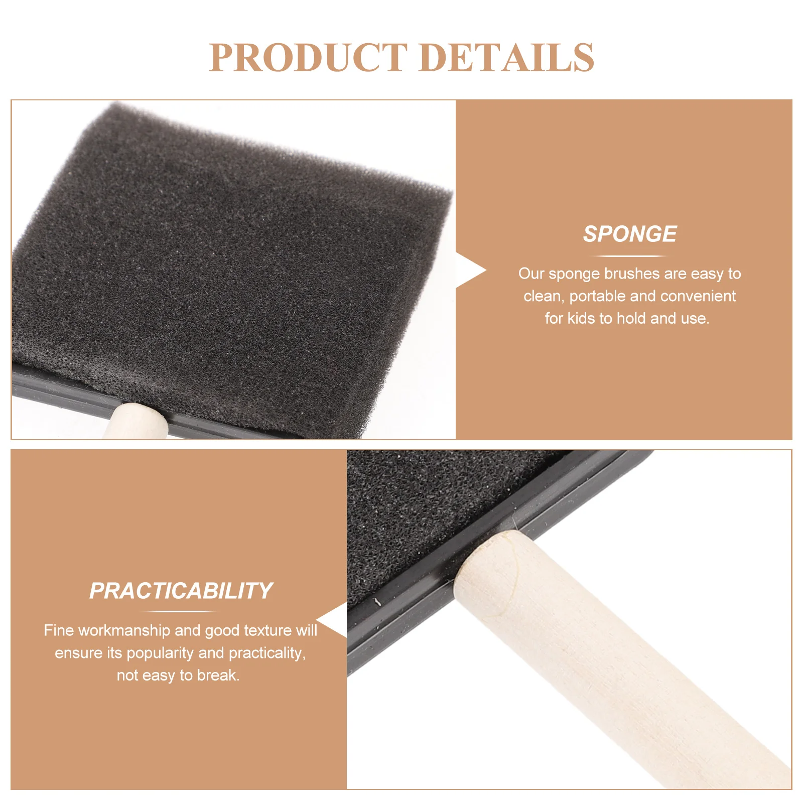 

16Pcs Sponge Painting Tools Kids Creative Graffiti Brush Set Washable Reusable DIY Art Supplies for Home School Projects Vibrant