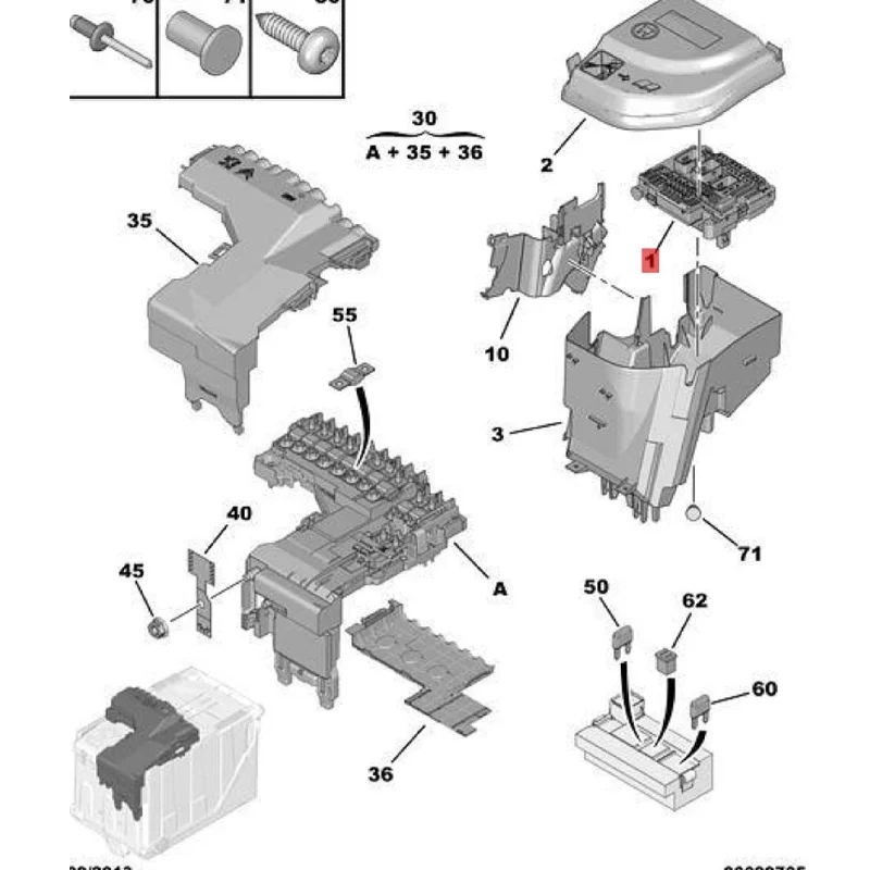 Brand New Genuine Fuse Box Module BSM AB1 AB2 Z06-01 BSM-Z06-01 9807428080 6500JQ For Citroen C4