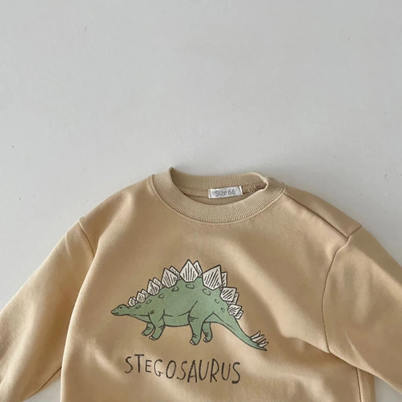 Baby Original Dinosaur Sweatshirt Romper 2022 Korean Autumn Baby Bodysuits Toddler One Piece Infant Boys Bodysuits Girl Outfits