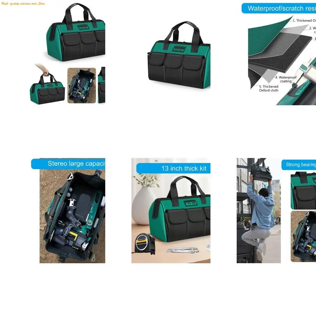 

203F 13inch Tool Bag Heavy Duty Tool Storage Bag Large Capacity Tool Storage Bag for Electricians Power Tool