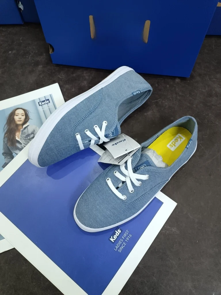 

Keds Low Top Casual oes Молодежные джинсовые парусиновые кроссовки на шнуровке Резиновая подошва Универсальная удобная обувь для всех возрастов