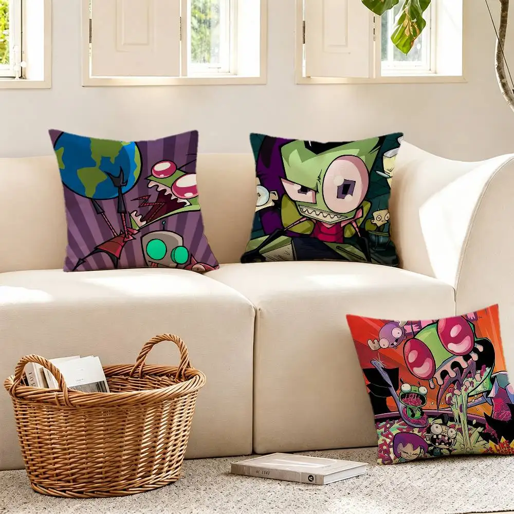 dark cartoon Invader Zim Pillow Case for Sofa Living Room Home office Decor Protective Cover
