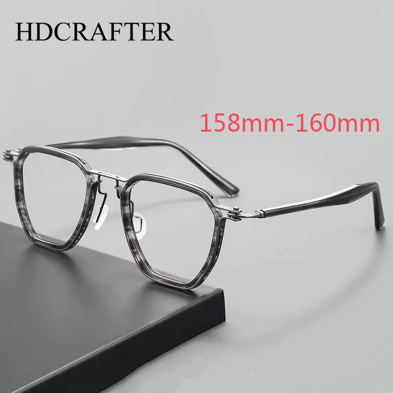 

Высокое качество 160 мм большая оправа для очков с широким лицом Ретро Мужская титановая оправа Оптическая оправа для очков по рецепту Очки Gafa