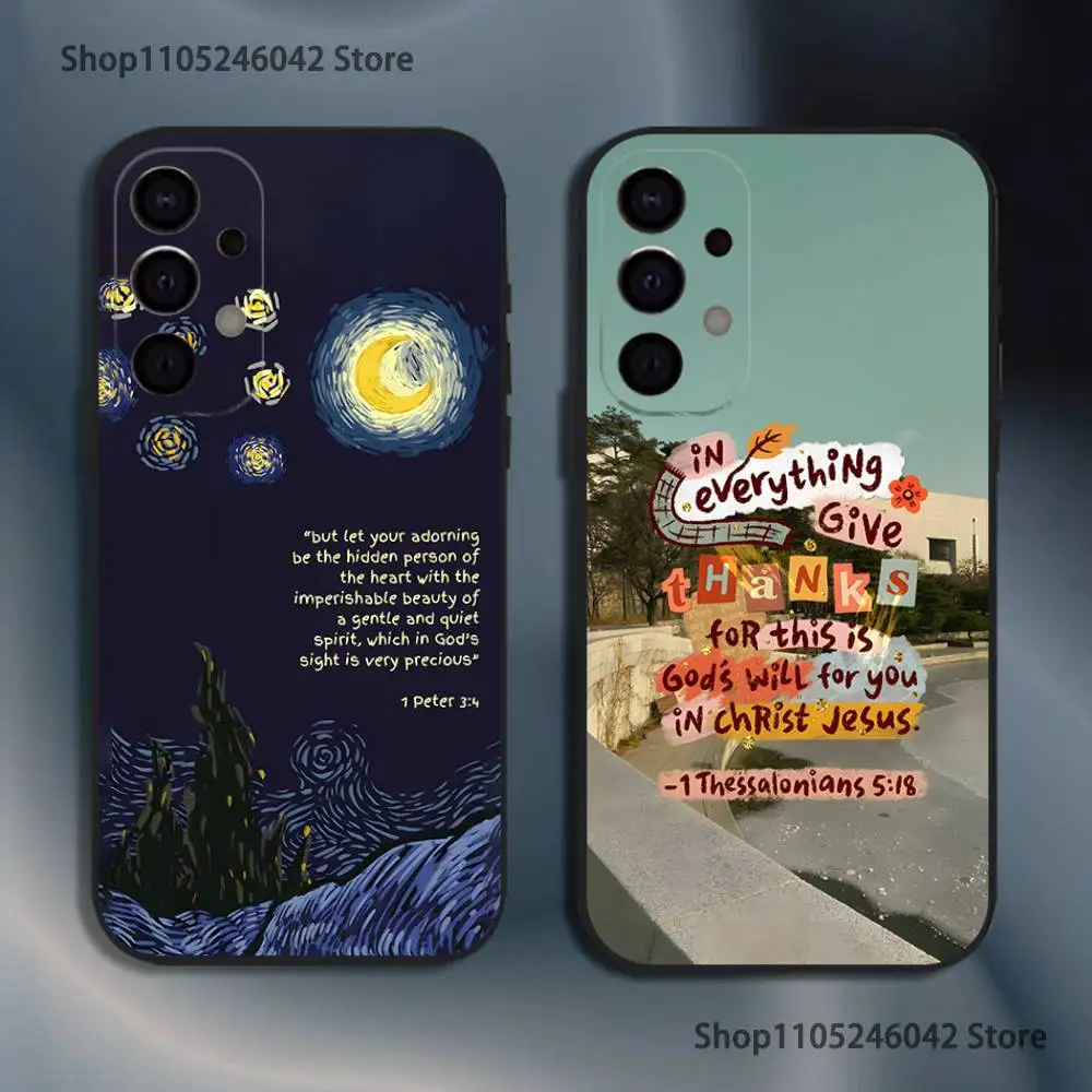 

Jesus Bible Verses Shockproof Phone Case For Samsung S26,S25,S24,S21,S22,S23,S30,Ultra,S20,Plus,Fe,Lite,5G Black Cover