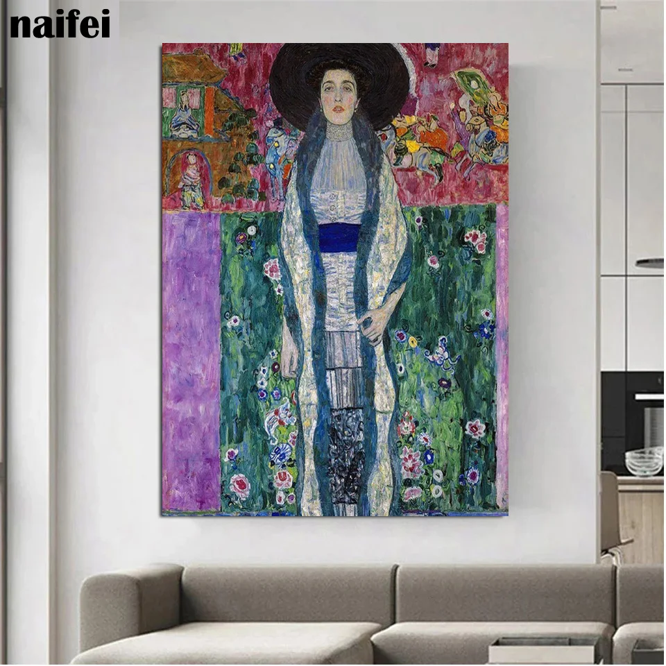 Klasyczny artysta Gustav Klimt Kiss streszczenie diamentowe malowanie 5D Diy pełna kwadratowa okrągła mozaika z haftu diamentowego obraz ozdobny