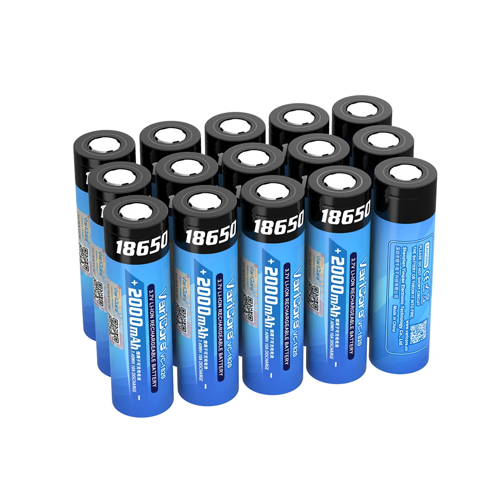 1-20 قطعة VariCore VC-1820 18650 2000mAh 3.7V بطارية ليثيوم قابلة للشحن للأدوات الكهربائية