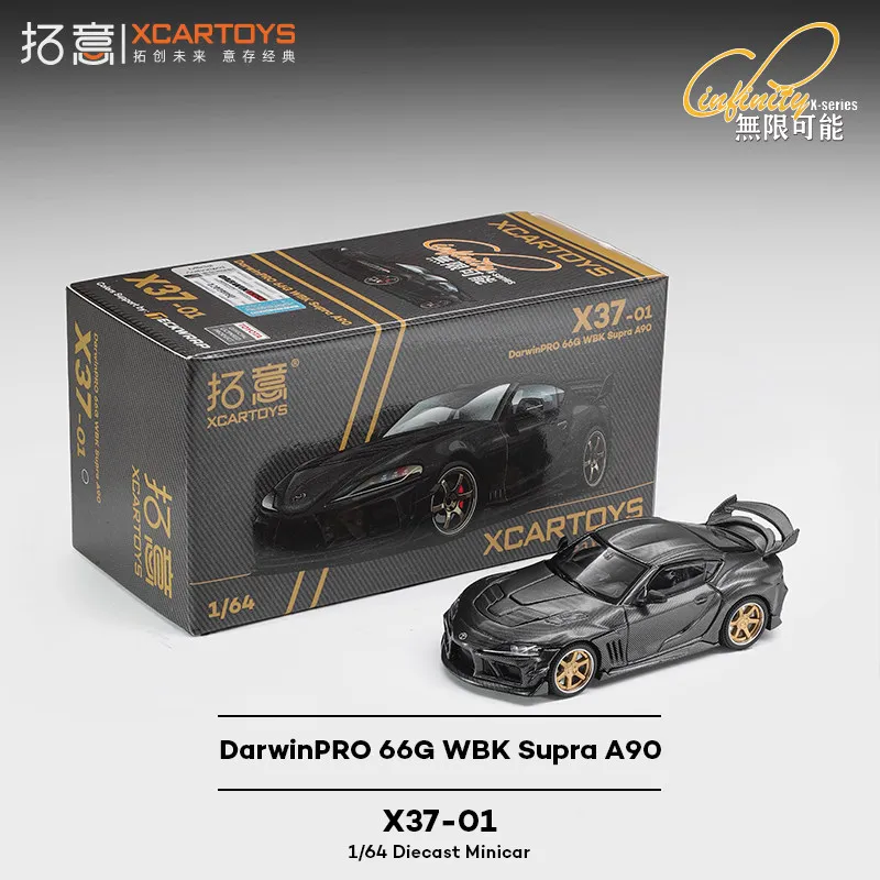 XCARTOYS 1/64 POP RACE Toyota Darwin PRO 66G WBK Supra A90 Auto Model van gegoten metaal, speelgoed voor kinderen, jongens