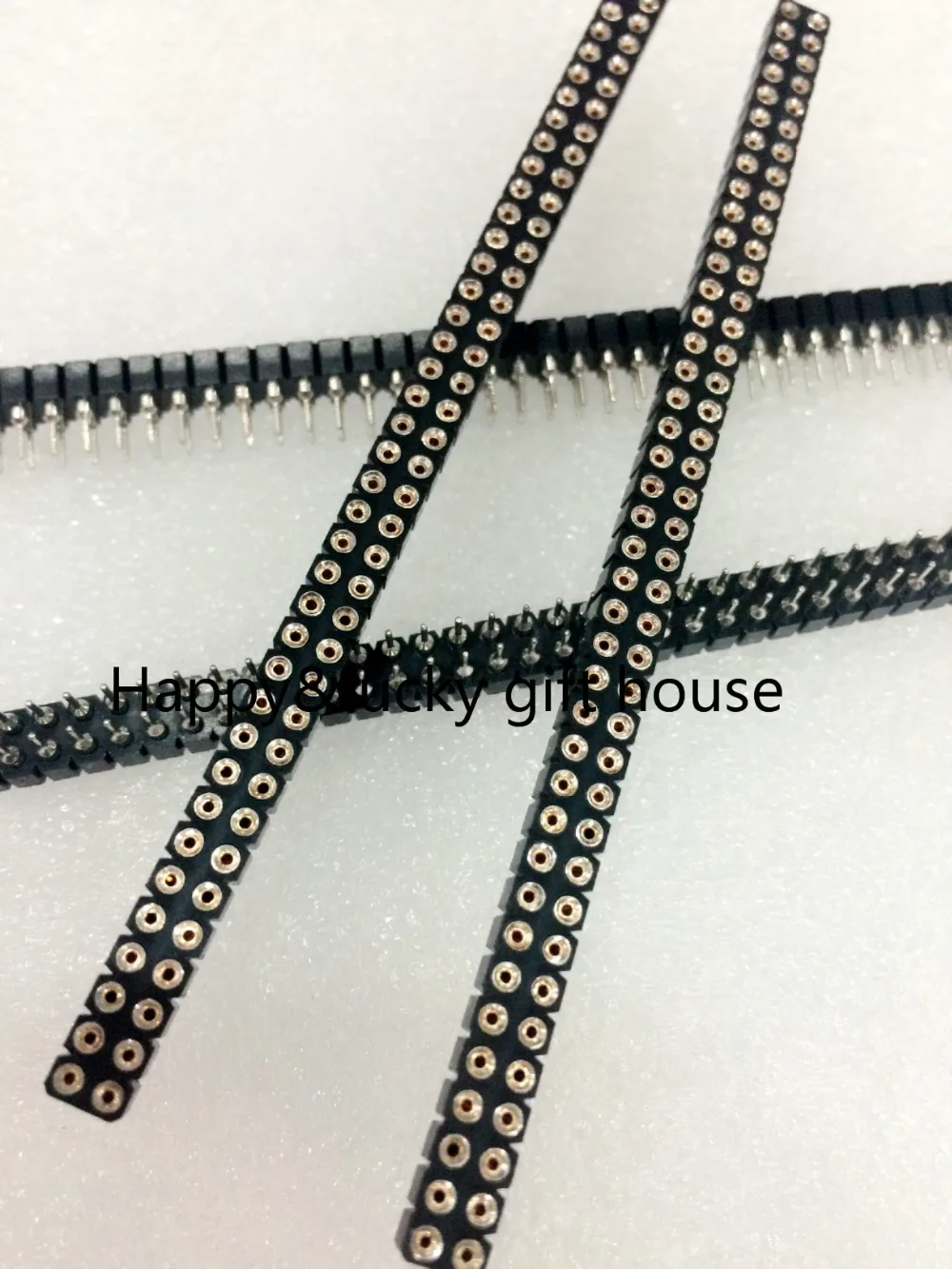 YYT 5PCS 2*40 Pin double hole round female pin header 2.54MM Strip Connector Socket 2X40p Connector