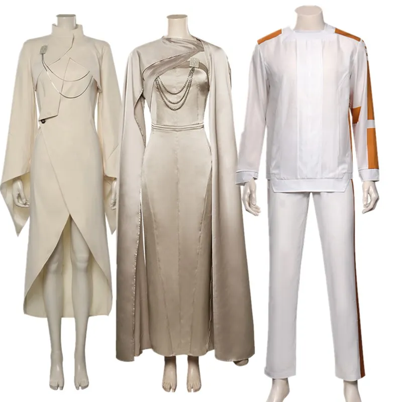 Andor Cosplay Mon Cos Mothma Women Dress Cloak Robe Costume Adult Men Shirt Pants Outfits Halloween Carnival Party Fantasy Suit