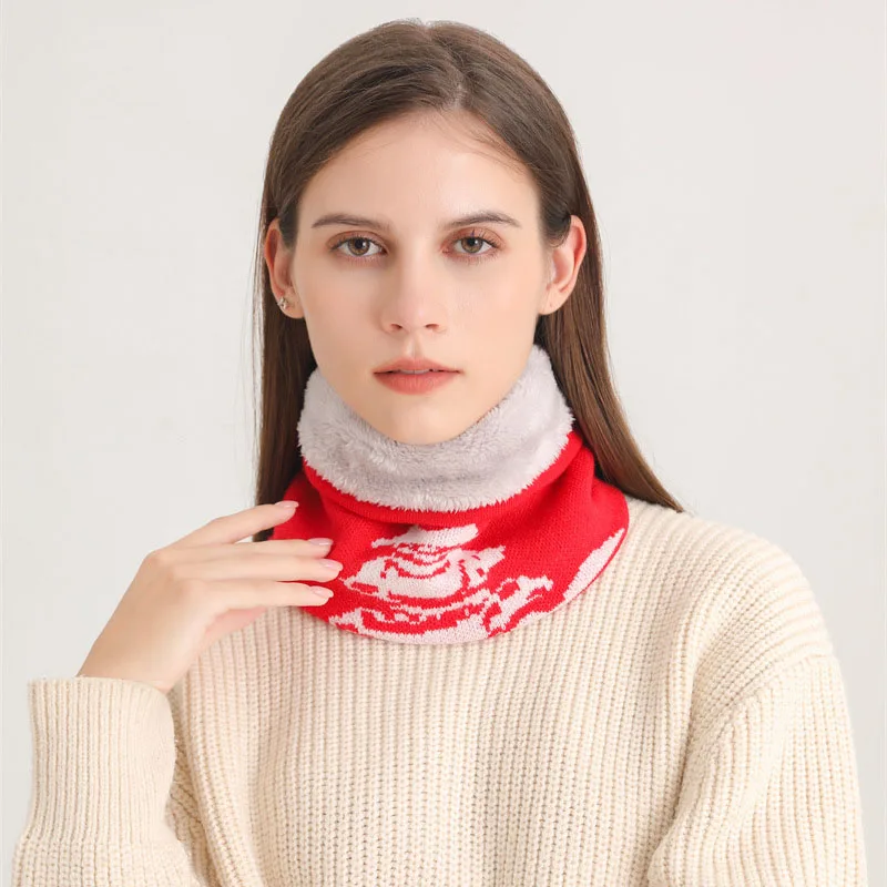 Europe United Neckerchief Women Men Fashion Skull Print Neck Ring Scarf Winter Warm Face Mask Fleecing Intensification Muffler