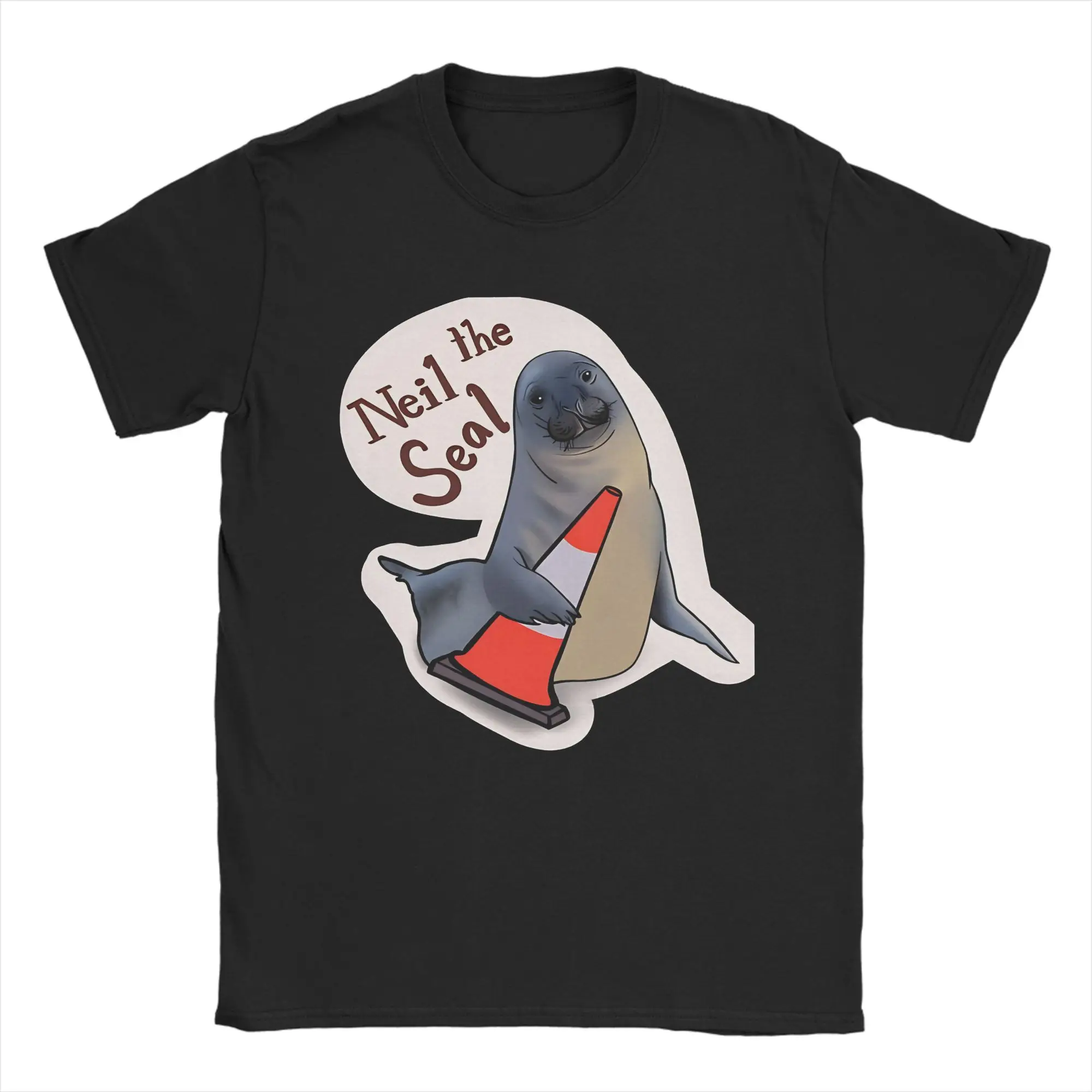 Cute Traffic Cone Neil The Seal T Shirt Summer  Fashion T-Shirts Cotton O Neck Plus Size Clothing Short Sleeve Vintage Tshirt