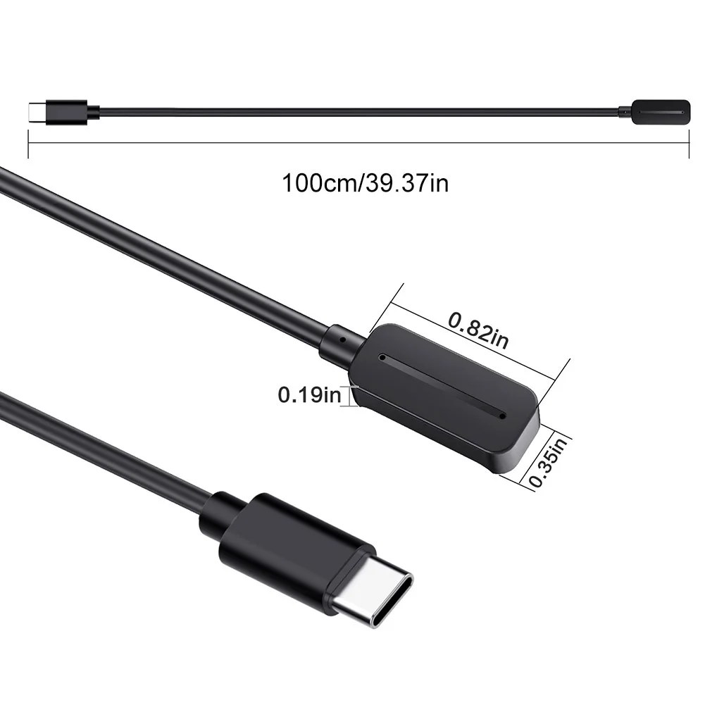 Зарядный кабель USB C, шнур 1 м, портативный адаптер питания, замена для Polar Pacer/Polar Pacer Pro для Polar Ignite 3/Grit X2 Pro