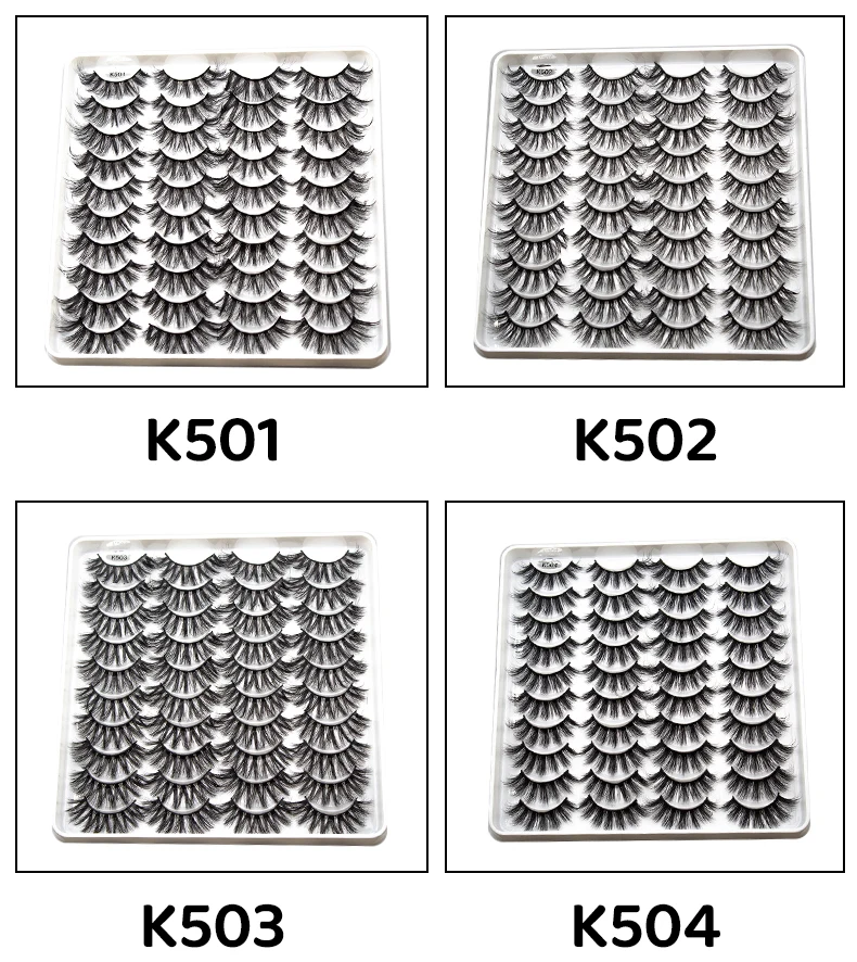 20 Paare 5D Flauschige Wimpern 25mm 3D Nerz Wimpern Lange Weiche Wispy Falsche Wimpern Großhandel Wimpern Anbieter Nerz Volumen Wimpern – Detail 13