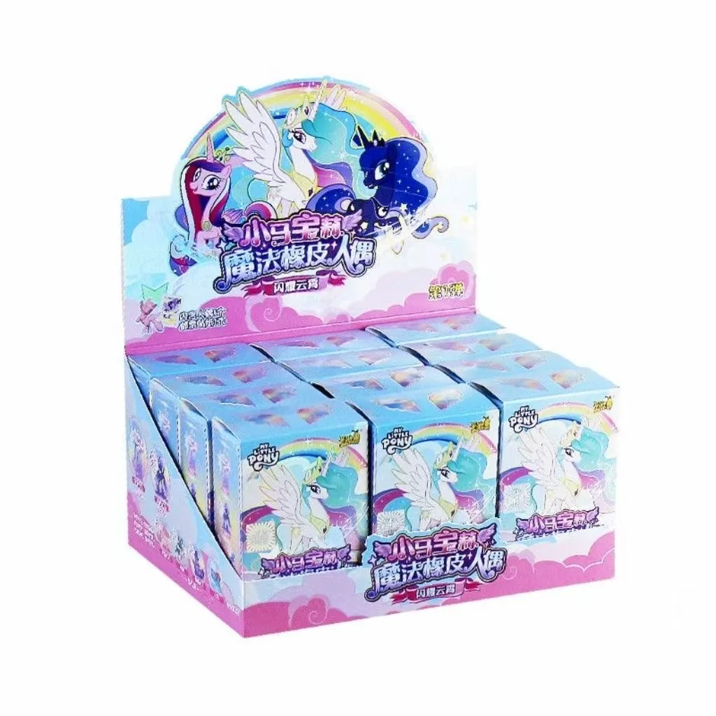 

KAYOU My Little Pony Magic Rubber Doll Blind Box Shines in the Clouds Hidden Princess Celestia Pinkie Pie Fluttershy Doll Toy