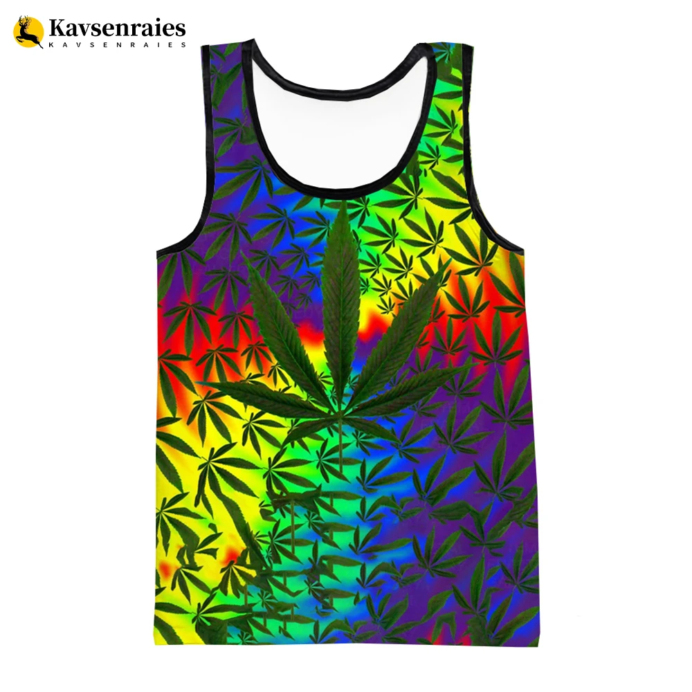 Reggae Singer Bob Marley Weeds Leaf 3D Vest Fashion Casual Hip Hop Men Tank Tops Running Undershirt Streetwear Oversized Tops