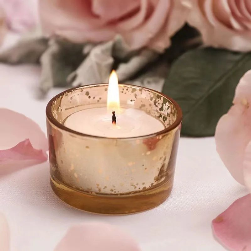 Candle Cup Transparent Glass Empty Glass Candle Holder  Home Romantic Candle Desktop Decoration m