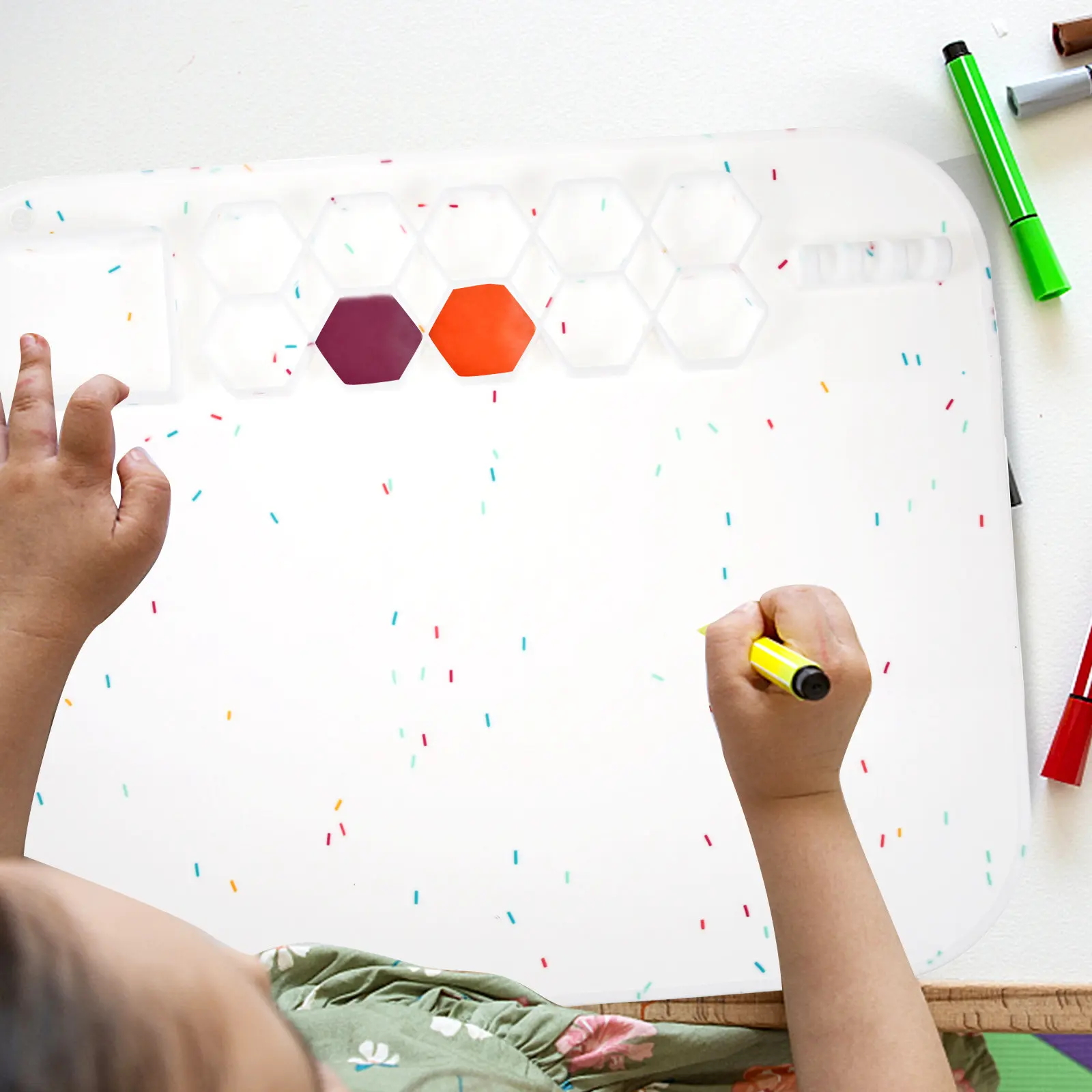 

Прочный силиконовый коврик для рисования, гибкий, складной, антипригарный, для творчества, эпоксидной смолы, детского творчества, для студентов, для стола