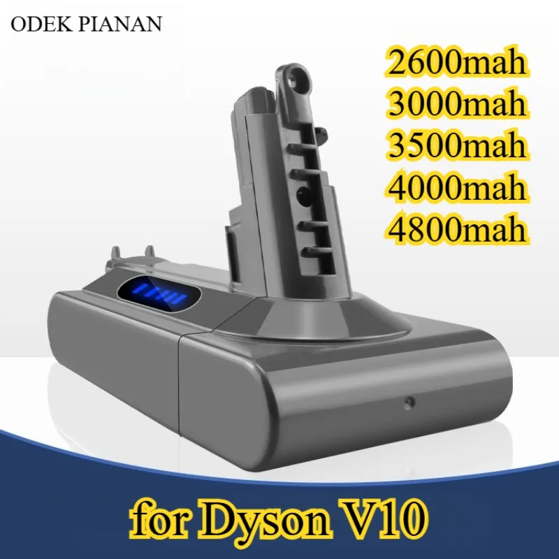 

4800mAh for Dyson V10 Replacement Battery 25.2V High Capacity Li-ion Battery for Dyson V10 Cordless Vacuum Cleaner Fast Charging