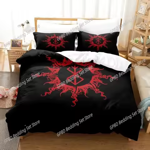 3D Print Anime Berserk Bedding Set Double Twin King Duvet Cover Comforter Pillowcase Boys Girls Adults Bedroom Duvet cover sets