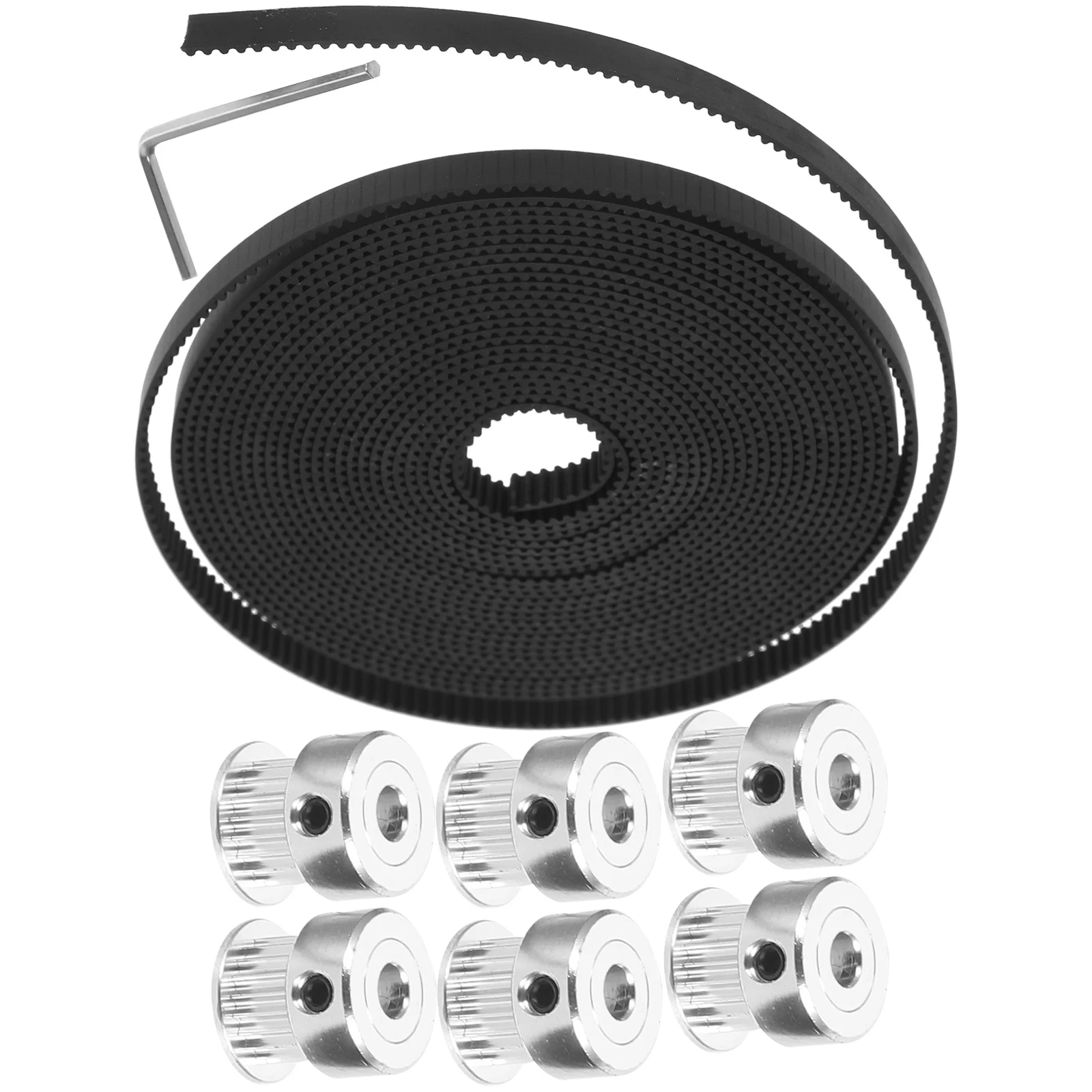 Kit de correia dentada de metal para impressora 3d, roda síncrona de alta precisão, polia de 20 dentes, fácil instalação, substituição