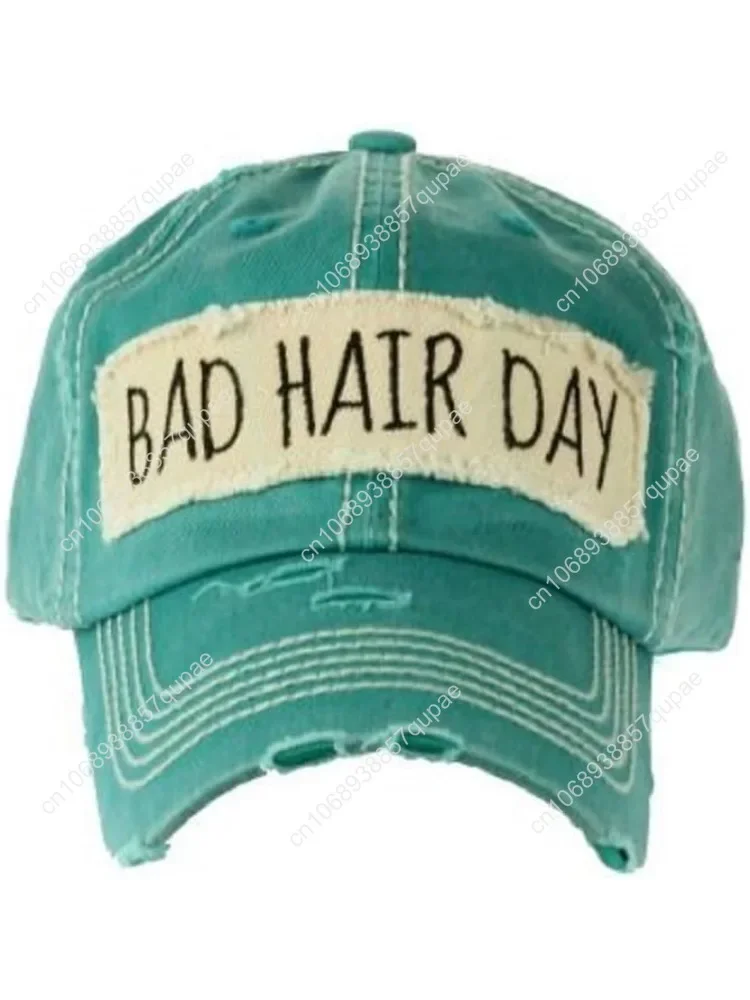 

AH Adjustable Bad Hair Day Distressed Vintage Look Western Cowgirl Hat Cap Jp (Turquoise Blue)