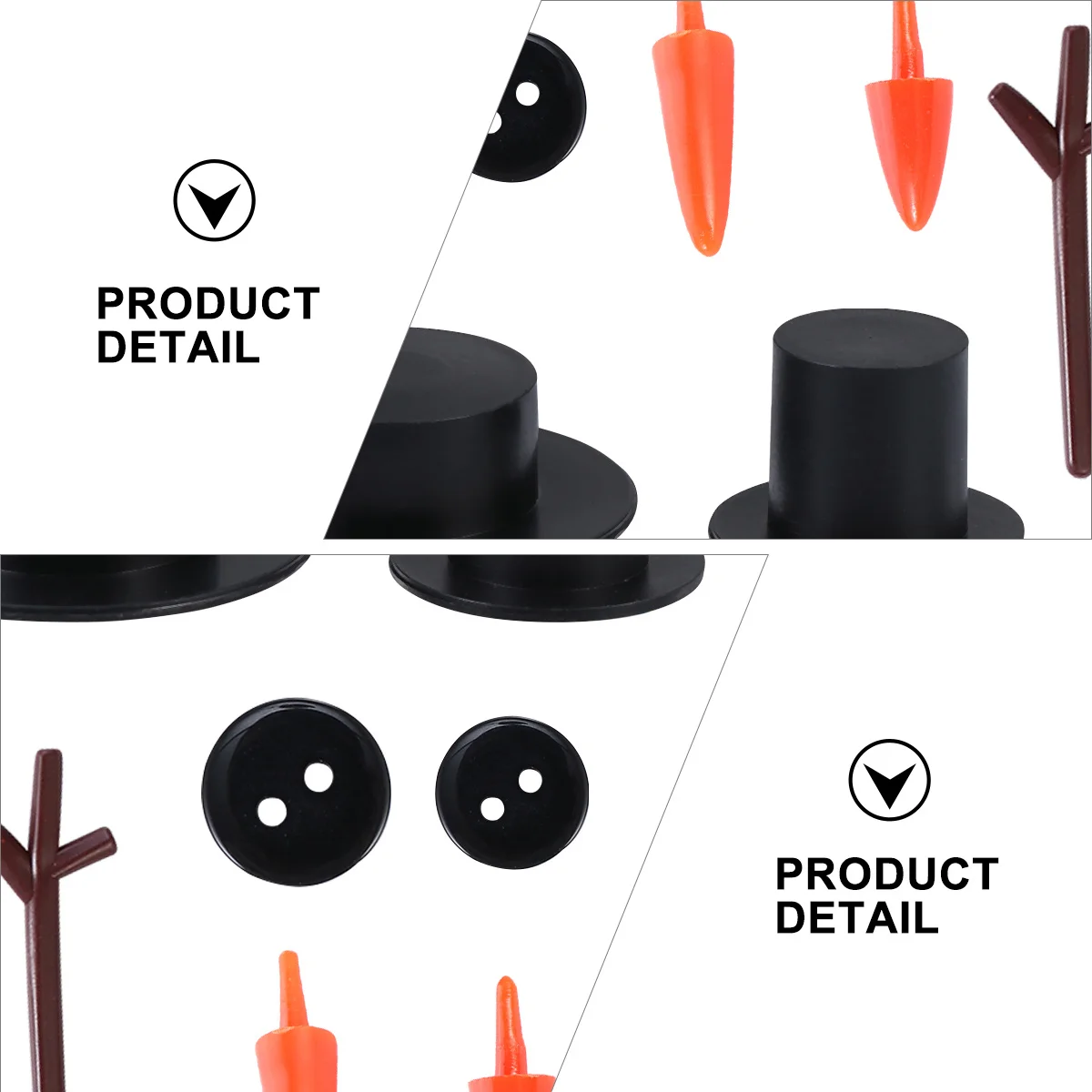 

600Pcs Snowman Accessories DIY Christmas Craft Kit for Lightweight Safe Plastic Material for Handmade Activities