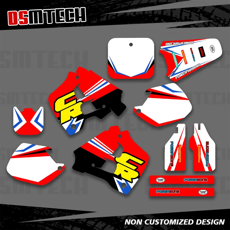 

DSMTECH для HONDA CR125 CR 125 1991, 1992, CR250 CR 250, полная графика, наклейки, фон для мотоцикла 003