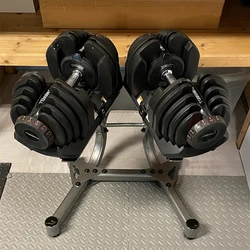 Gym Commercial Fitness Equipment Seller Pay Taxes Gym Commercial Weight Adjustable 40kg*2=80kg+ Stand Dumbbell Set