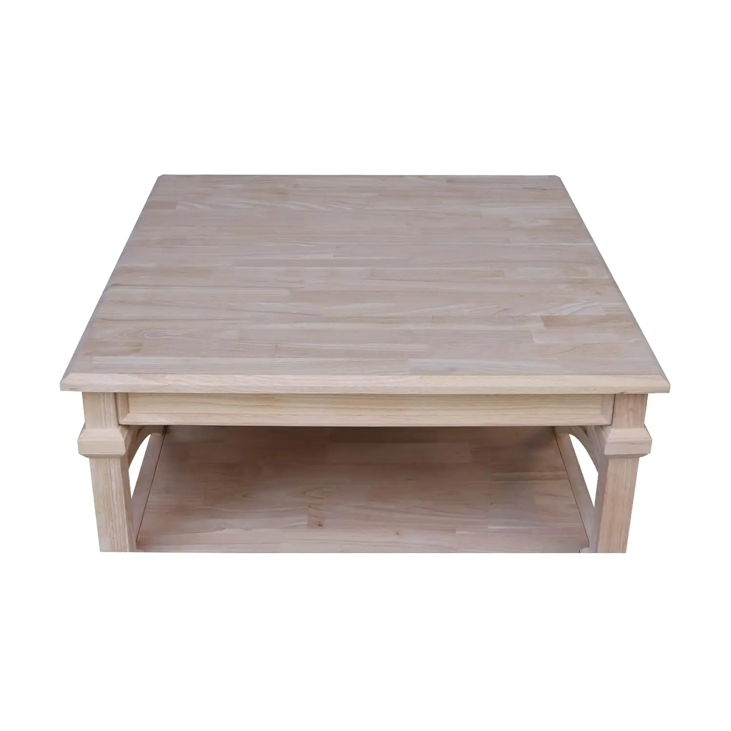 Square Coffee Table, Solid Wood, Contemporary Design, Spacious Tabletop, Perfect For Living Room, Easy Assembly