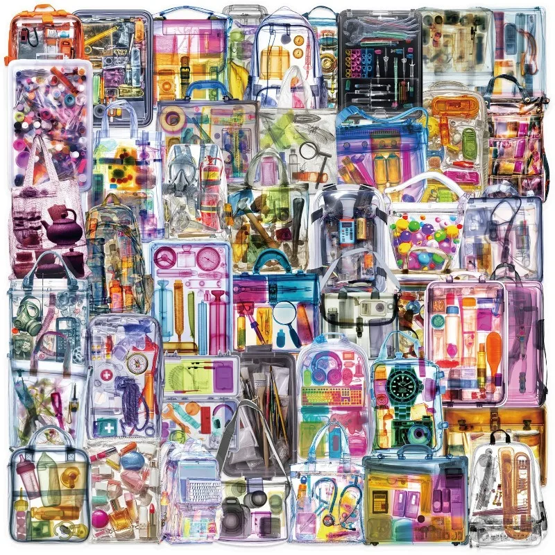 50개 만화 맞춤형 X-ray 비전 PET 창의적인 그래피티 장식 스티커