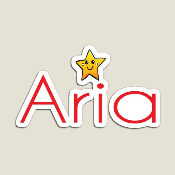 Aria Name Cute Star  Magnet Home Toy Kids Children Baby Decor Magnetic Cute Stickers  for Fridge Organizer Refrigerator Holder